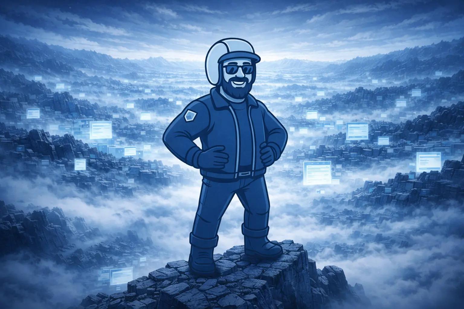 Abstract dashboard visualizing content freshness scores across an enterprise website