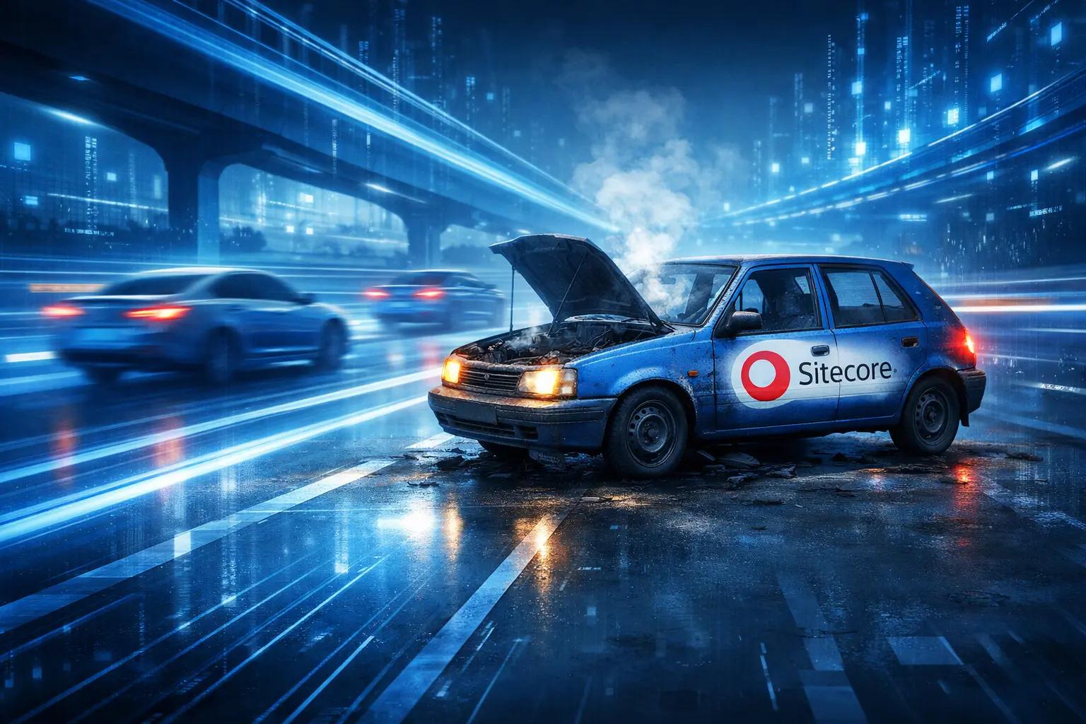 Broken down Sitecore car